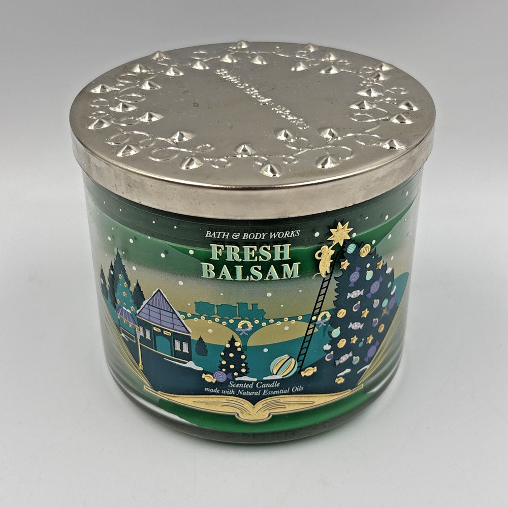 Bath and Body Works White Barn Fresh Balsam Large 3 Wick Candle NEW